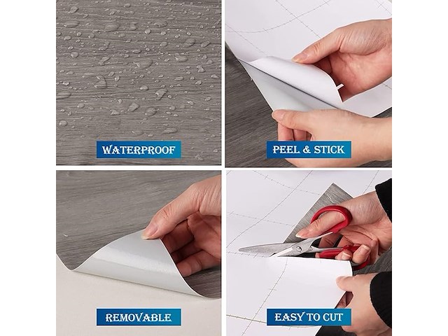 6 x funstick grijs behang (zelfvklevend) - afbeelding 2 van  5