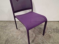 6 x garden prestige - alu stapelstoel nice aubergine - batylene aubergine - afbeelding 4 van  4