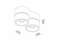 6 x gio 2.0 kantelbare design spot zwart - afbeelding 5 van  6