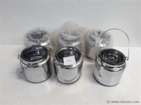 6 x glazen kaarshouder 9,5cm - afbeelding 1 van  2