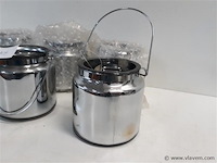 6 x glazen kaarshouder 9,5cm - afbeelding 2 van  2