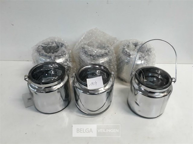 6 x glazen kaarshouder 9,5cm - afbeelding 2 van  3