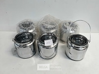 6 x glazen kaarshouder 9,5cm - afbeelding 2 van  3