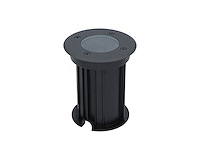 6 x gu10 grondspot rond zand zwart - afbeelding 1 van  6