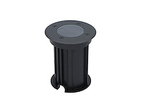 6 x gu10 grondspot rond zand zwart - afbeelding 1 van  6