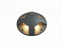 6 x gu10 grondspot rond zand zwart - afbeelding 1 van  7