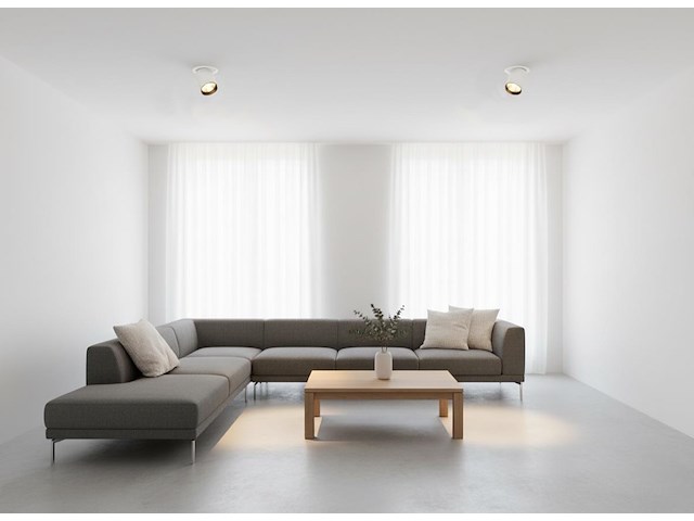 6 x gu10 inbouwspot armatuur cilinder zand wit en zwart draaibaar - afbeelding 3 van  5