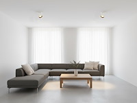 6 x gu10 inbouwspot armatuur cilinder zand wit en zwart draaibaar - afbeelding 3 van  5
