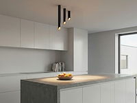 6 x gu10 opbouw design armatuur cilinder zand zwart 35cm - afbeelding 6 van  9