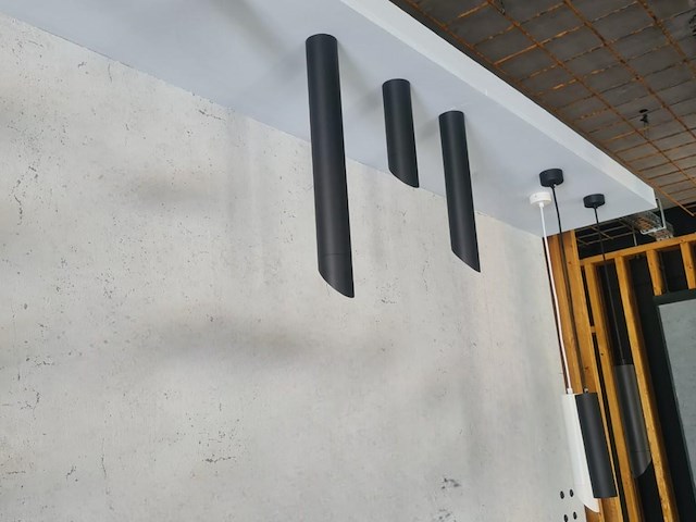 6 x gu10 opbouw design armatuur cilinder zand zwart 35cm - afbeelding 7 van  9
