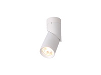 6 x gu10 opbouwspot armatuur cilinder zand wit draaibaar - afbeelding 1 van  6