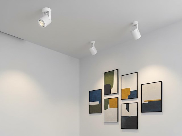 6 x gu10 opbouwspot armatuur cilinder zand wit draaibaar - afbeelding 3 van  8