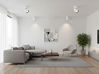 6 x gu10 opbouwspot armatuur cilinder zand wit en zwart draaibaar - afbeelding 3 van  5