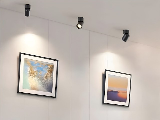 6 x gu10 opbouwspot armatuur cilinder zand zwart draaibaar - afbeelding 5 van  7