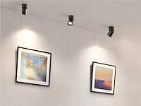 6 x gu10 opbouwspot armatuur cilinder zand zwart draaibaar - afbeelding 5 van  7