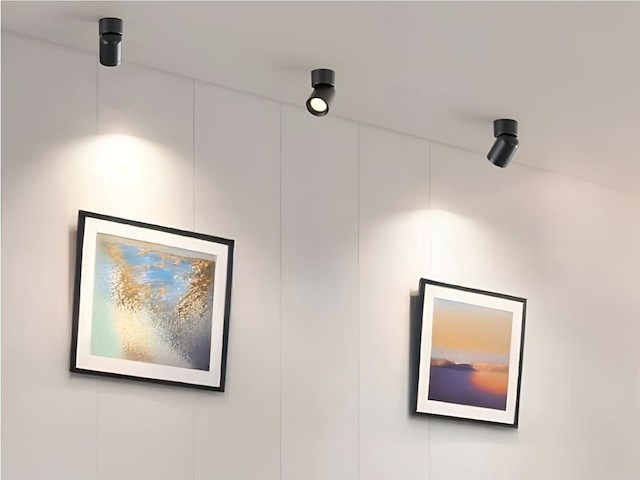 6 x gu10 opbouwspot armatuur cilinder zand zwart draaibaar - afbeelding 5 van  7