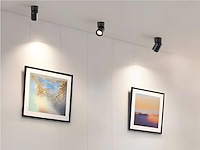 6 x gu10 opbouwspot armatuur cilinder zand zwart draaibaar - afbeelding 5 van  7