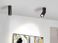 6 x gu10 opbouwspot armatuur cilinder zand zwart draaibaar - afbeelding 5 van  6