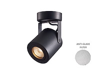 6 x gu10 opbouwspot armatuur cilinder zand zwart draaibaar - afbeelding 1 van  6
