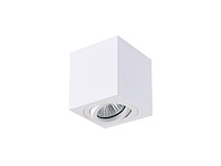 6 x gu10 opbouwspot armatuur rechthoekig wit kantelbaar 8,4cm - afbeelding 4 van  5