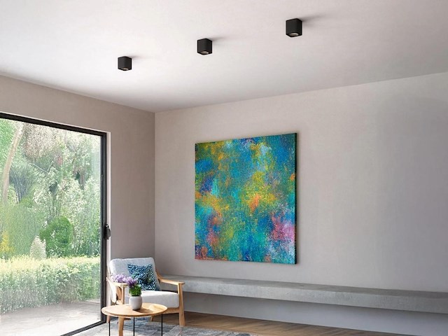 6 x gu10 opbouwspot armatuur rechthoekig zwart kantelbaar 8,4cm - afbeelding 2 van  3