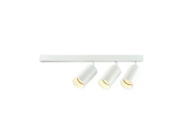 6 x gu10 opbouwspot armatuur triple cilinder zand wit draaibaar - afbeelding 1 van  2