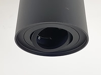 6 x gu10 opbouwspot armatuur zwart kantelbaar 12,5cm - afbeelding 5 van  7