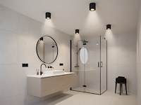 6 x gu10 waterdicht opbouwspot armatuur zwart 9,5cm - afbeelding 3 van  7