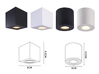 6 x gu10 waterdicht opbouwspot armatuur zwart 9,5cm - afbeelding 7 van  7