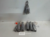 6 x hangdeco floshe grijs 12 cm - afbeelding 2 van  3