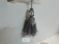 6 x hangdeco floshe grijs 12 cm - afbeelding 3 van  3