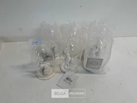 6 x hangdeco kerstfiguur in stolp 11 cm - afbeelding 2 van  3