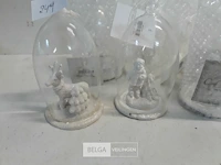 6 x hangdeco kerstfiguur in stolp 11 cm - afbeelding 3 van  3