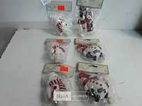 6 x hangdeco sneeuwman pvc 2 assorti - afbeelding 2 van  3