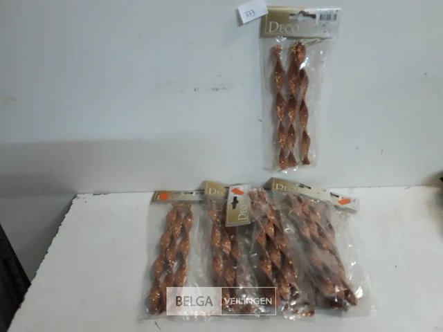 6 x hangdeco spiraal 20 cm 3 stuks oud roze - afbeelding 1 van  3