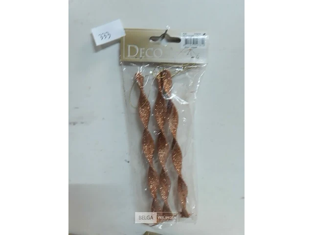 6 x hangdeco spiraal 20 cm 3 stuks oud roze - afbeelding 3 van  3