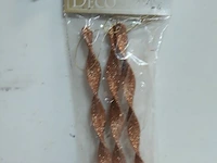 6 x hangdeco spiraal 20 cm 3 stuks oud roze - afbeelding 3 van  3