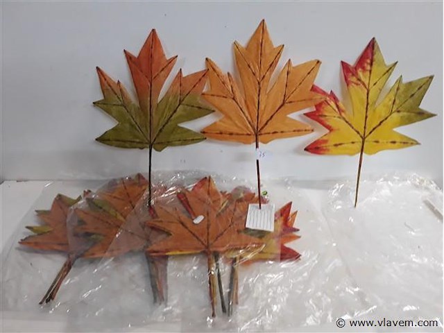 6 x herfstblaadjes pvc 3 stuks - afbeelding 1 van  2