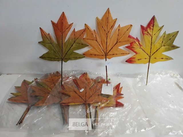 6 x herfstblaadjes pvc 3 stuks - afbeelding 2 van  3