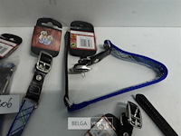 6 x honden halsband blauw 50 cm x 15 mm - afbeelding 3 van  3