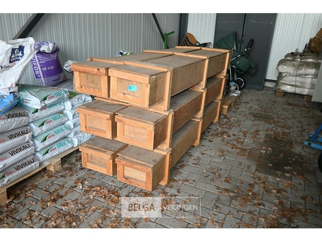 6 x houten kist met deksel - afbeelding 1 van  4