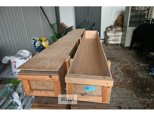 6 x houten kist met deksel - afbeelding 3 van  4