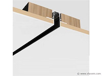 6 x inbouw magnetische rail – 20mm – 48v – 3 meter – zwart - afbeelding 1 van  5