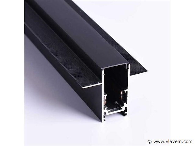 6 x inbouw magnetische rail – 20mm – 48v – 3 meter – zwart - afbeelding 2 van  5