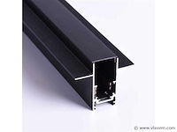 6 x inbouw magnetische rail – 20mm – 48v – 3 meter – zwart - afbeelding 2 van  5