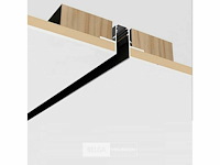 6 x inbouw magnetische rail – 20mm – 48v – 3 meter – zwart - afbeelding 2 van  6