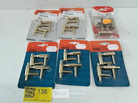 6 x inbouw paumellen 2 stuks 3 assorti - afbeelding 1 van  3