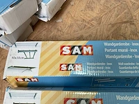 6 x inox wandgarderobe - afbeelding 2 van  4