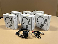 6 x intercom asl hs-1/d headset single ear w/dynamic mic - afbeelding 1 van  3