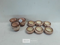 6 x kaarsje in pot + 3 x t-lichthuisje 7 cm - afbeelding 1 van  3